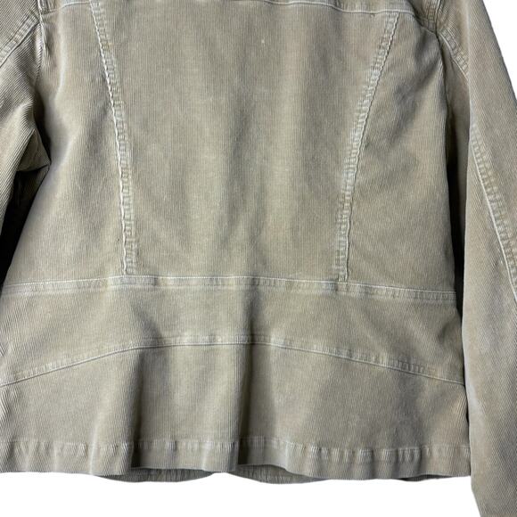 St. John's Bay Courduroy Blazer Women's XL Tan Classic Retro MOD Modern Utility - Picture 9 of 9